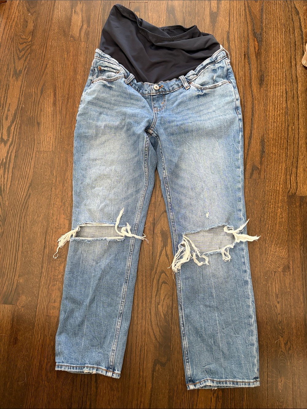 Abercrombie Maternity Ankle Straight Ripped Jeans 28/6R